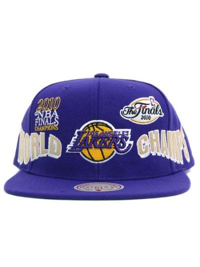 画像2: MITCHELL & NESS NBA WORLD CHAMPS SNAPBACK LAKERS