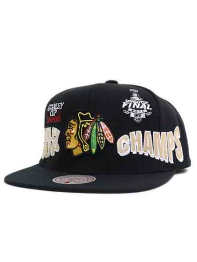 画像1: MITCHELL & NESS NHL WORLD CHAMPS SNAPBACK BLACKHAWKS