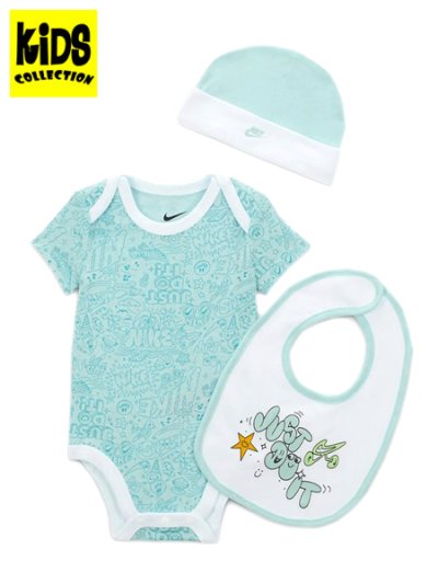 画像1: 【KIDS】NIKE BABY BOYS 3PC BODYSUIT BOX SET-GLACIER B