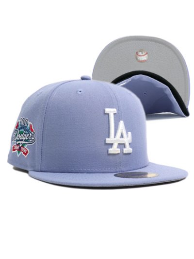 画像1: NEW ERA 59FIFTY CS DODGERS CTOWN 100TH UV/GY FB