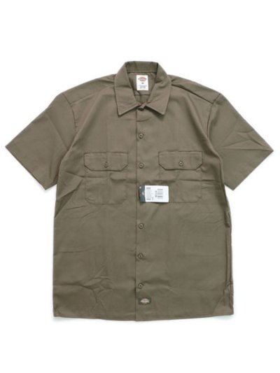 画像1: DICKIES S/S WORK SHIRT-MUSHROOM