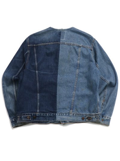 画像2: 【送料無料】SUNNY SIDE UP REMAKE 2FOR1 NO COLLAR DENIM JACKET