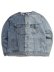 画像1: 【送料無料】SUNNY SIDE UP REMAKE 2FOR1 NO COLLAR DENIM JACKET (1)