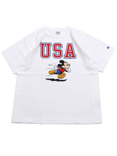 画像1: CHAMPION RW 9.4oz JERSEY TEE USA MICKEY-WHITE