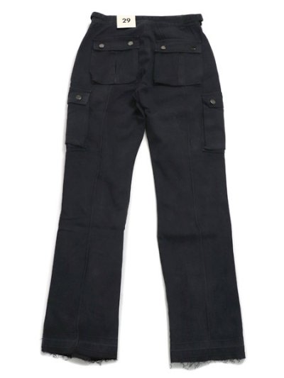 画像2: 【送料無料】mnml FRONT ZIP FLARE CARGO PANTS BLACK