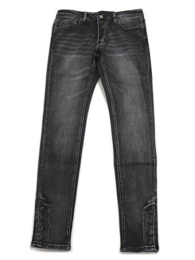 画像1: 【送料無料】mnml M588 SNAP SLIM DENIM WASHED BLACK