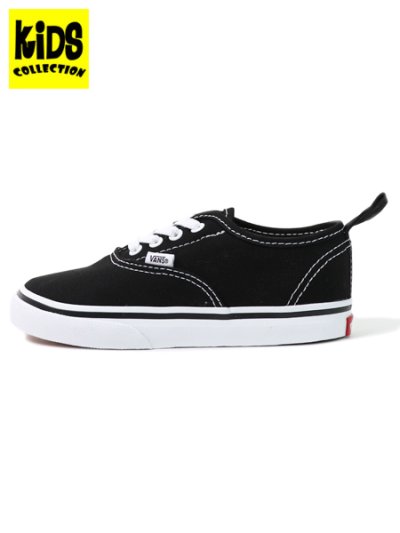 画像1: 【KIDS】VANS TODDLER AUTHENTIC ELASTIC LACE BLK/TR WH