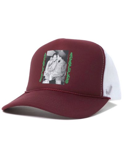 画像1: ACAPULCO GOLD DRUNK IN LOVE TRUCKER CAP BURGUNDY/WHITE