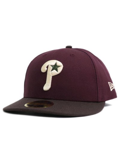 画像1: NEW ERA LP 59FIFTY DUCK PHILLIES MAROON/WALNUT