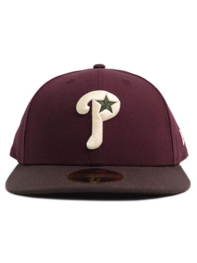 画像2: NEW ERA LP 59FIFTY DUCK PHILLIES MAROON/WALNUT