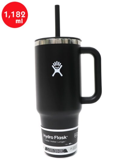 画像1: Hydro Flask 40 OZ ALL AROUND TRAVEL TUMBLER-BLACK