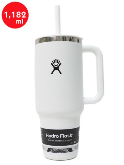 画像1: Hydro Flask 40 OZ ALL AROUND TRAVEL TUMBLER-WHITE