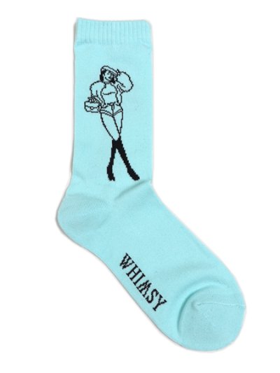 画像1: WHIMSY SOCKS FIVE STAR MARIE SOCKS LIGHT BLUE