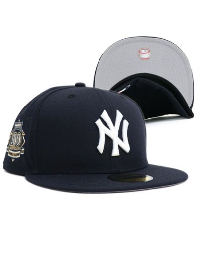 画像1: NEW ERA 59FIFTY CS YANKEES CTN UV/GY FB ST 100TH