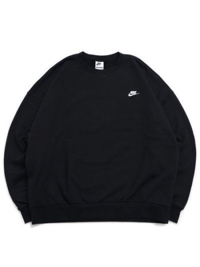 画像1: NIKE CLUB FT OVERSIZED CREW-BLACK/WHITE