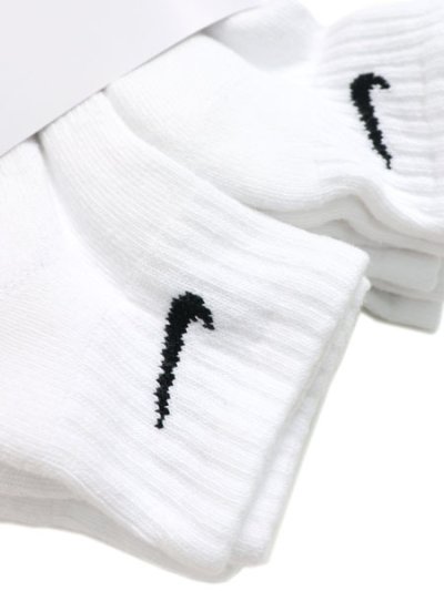 画像2: 【KIDS】NIKE JUNIOR EVERYDY CUSH ANKL 6PR-WHITE/BLACK