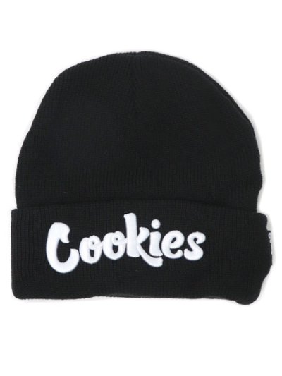 画像1: COOKIES CLOTHING ORIGINAL LOGO BEANIE BLACK/WHITE