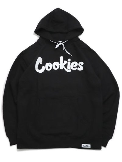 画像1: 【送料無料】COOKIES CLOTHING ORIGINAL LOGO HOODIE BLACK/WHITE