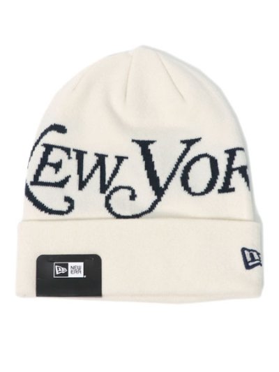 画像1: NEW ERA BC KNIT BIG LOGO NY MAGAZINE OFF WHITE