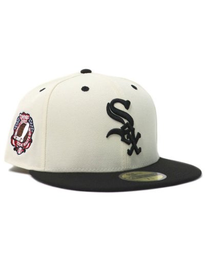 画像1: NEW ERA 59FIFTY WOOL VISOR WHITE SOX CHROME/BLK