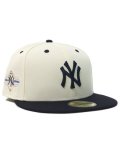 NEW ERA 59FIFTY WOOL VISOR YANKEES CHROME/NAVY