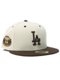 NEW ERA 59FIFTY WOOL VISOR DODGERS CHROME/BROWN