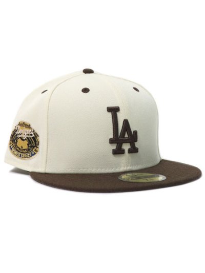 画像1: NEW ERA 59FIFTY WOOL VISOR DODGERS CHROME/BROWN