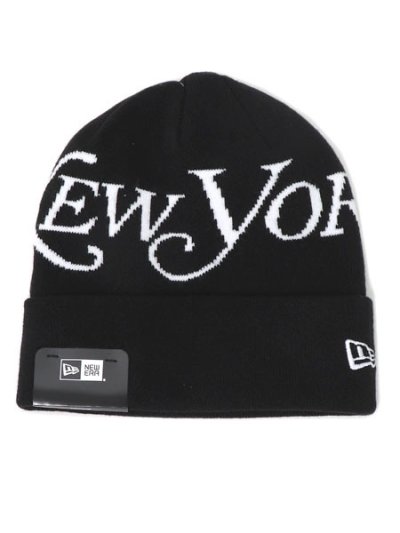 画像1: NEW ERA BC KNIT BIG LOGO NY MAGAZINE BLACK