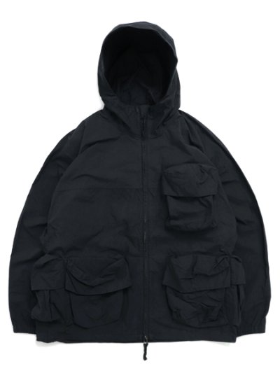 画像1: 【送料無料】SNOW PEAK INDIGO C/N PARKA BLACK