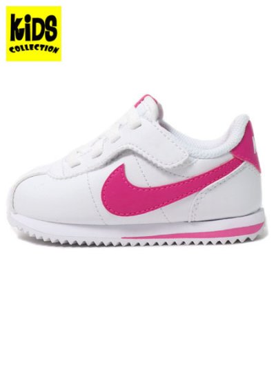 画像1: 【KIDS】NIKE KIDS CORTEZ EASY ON BTV WH/LSR FUCHSIA