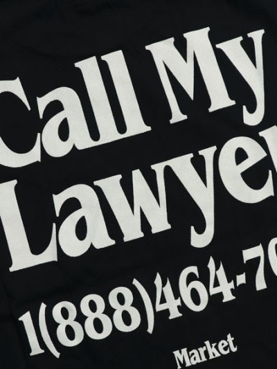 画像4: MARKET CALL MY LAWYER TEE WASHED BLACK