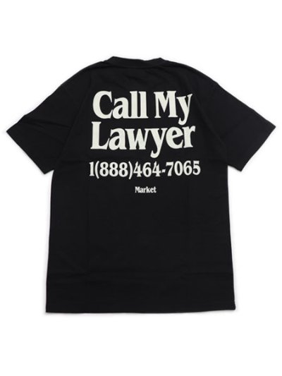 画像1: MARKET CALL MY LAWYER TEE WASHED BLACK