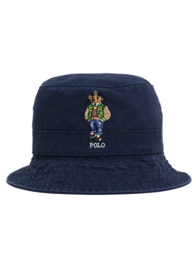 画像1: 【送料無料】POLO RALPH LAUREN VINTAGE PINE VRSY BEAR BUCKET HAT