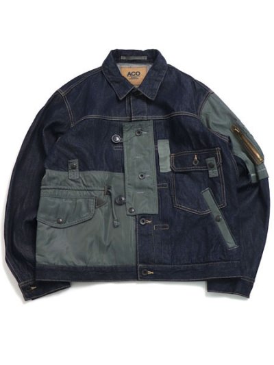 画像1: 【送料無料】AVIREX CROSSOVER G-JACKET INDIGO