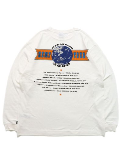 画像1: MANASTASH HEMP L/S TEE HEMP TOUR 2000 WHITE