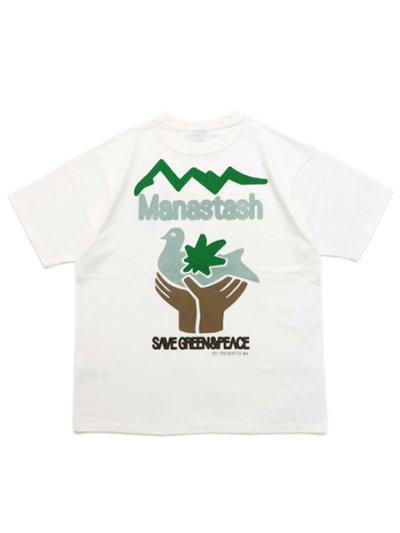 画像1: MANASTASH CiTee PIGION TEE WHITE