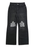 【送料無料】EPTM. DISTRESSED BAGGY JEANS-BLACK