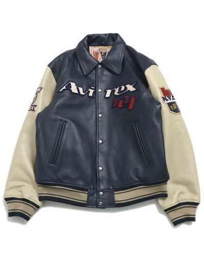 画像1: 【送料無料】AVIREX 90'S GOALERS VARSITY JACKET