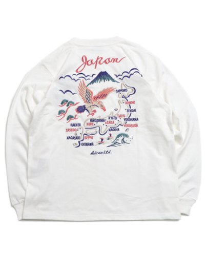 画像1: AVIREX EMBROIDERY TEE JAPAN MAP