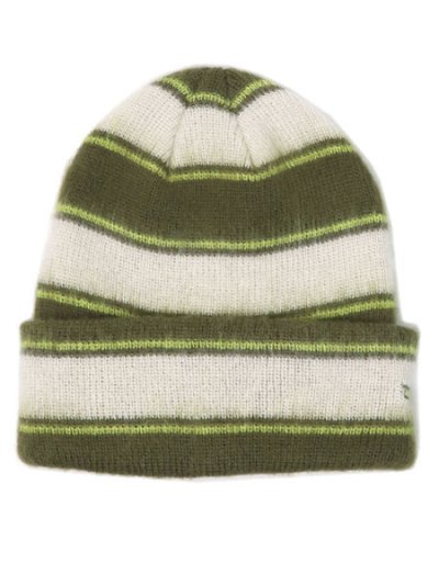 画像1: KANGOL FUZZY STRIPE BEANIE SEA KELP