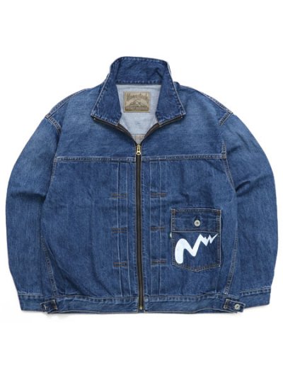 画像1: 【送料無料】MANASTASH MS DENIM ZIP JACKET USED