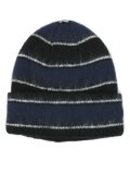 KANGOL FUZZY STRIPE BEANIE BLACK