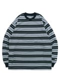 NEW ERA MULTI BORDER L/S OVERSIZED COTTON TEE