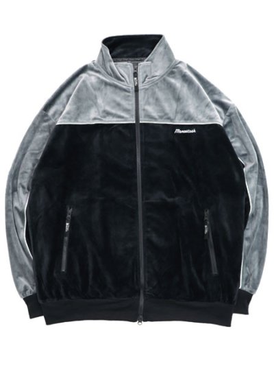 画像1: 【送料無料】MANASTASH VELVET TRACK JACKET BLACK