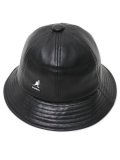 KANGOL FAUX LEATHER CASUAL-BLACK