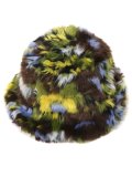 【送料無料】KANGOL FAUX FUR BUCKET CAMO FLOWER