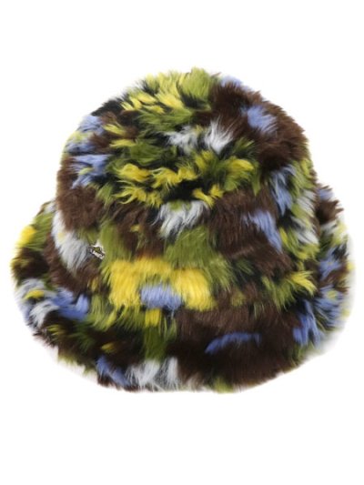 画像1: 【送料無料】KANGOL FAUX FUR BUCKET CAMO FLOWER