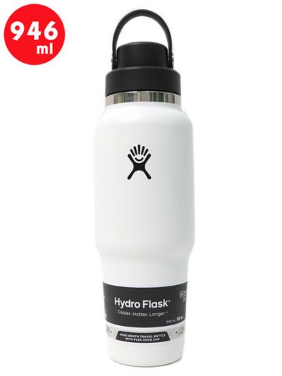 画像1: Hydro Flask 32 OZ TRAVEL BOTTLE FLEX CHUG CAP-WHITE