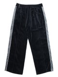 【送料無料】MANASTASH VELVET TRACK PANTS BLACK