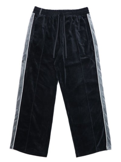 画像1: 【送料無料】MANASTASH VELVET TRACK PANTS BLACK